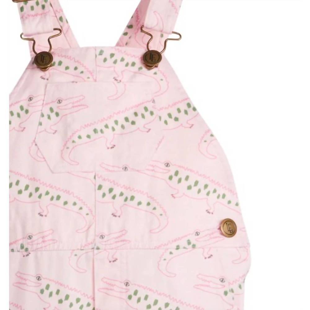NEW LITTLE ENGLISH girls essential shortall in pink alligator alley - Picture 2 of 2